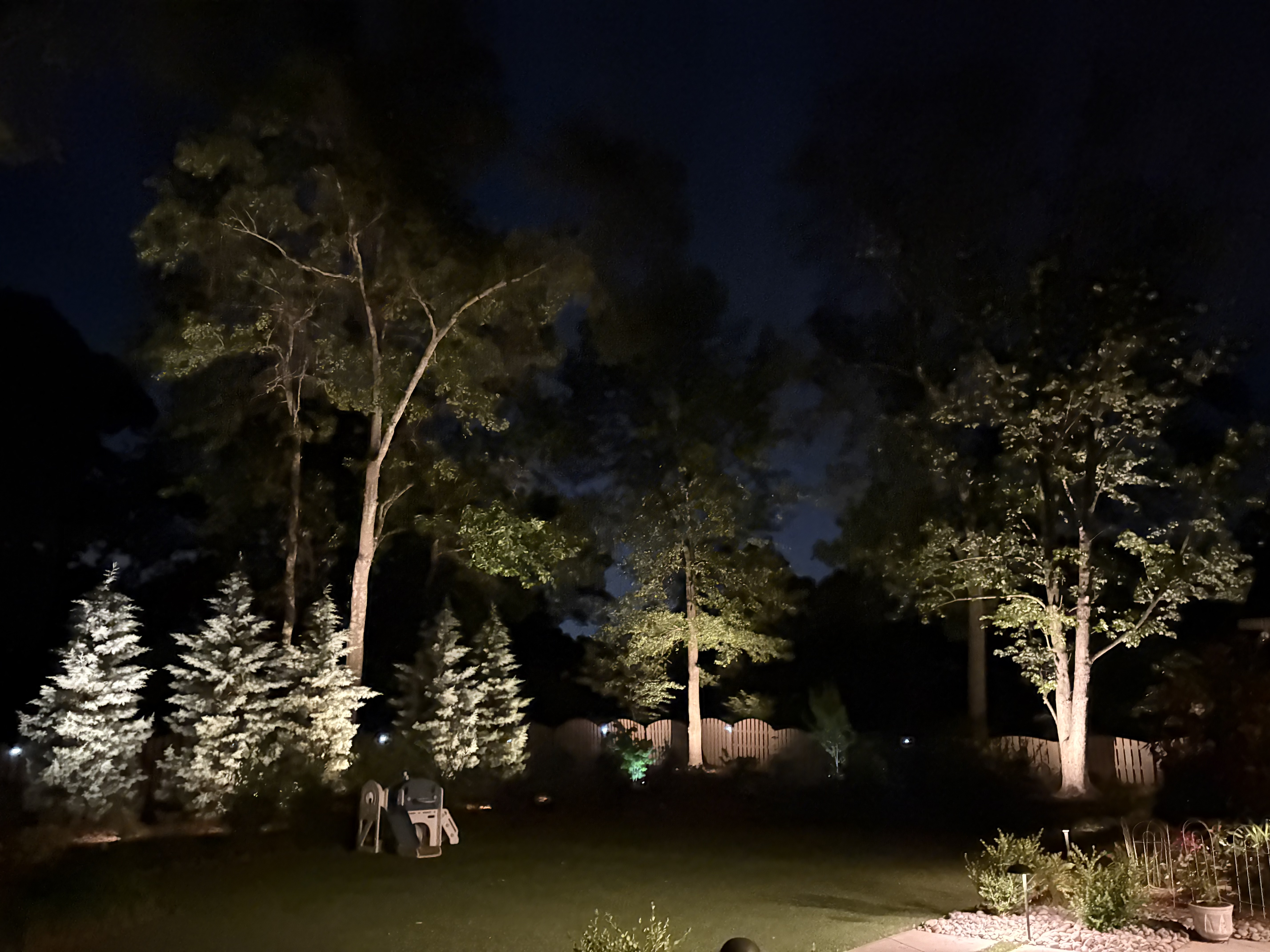 Full backyard lighting