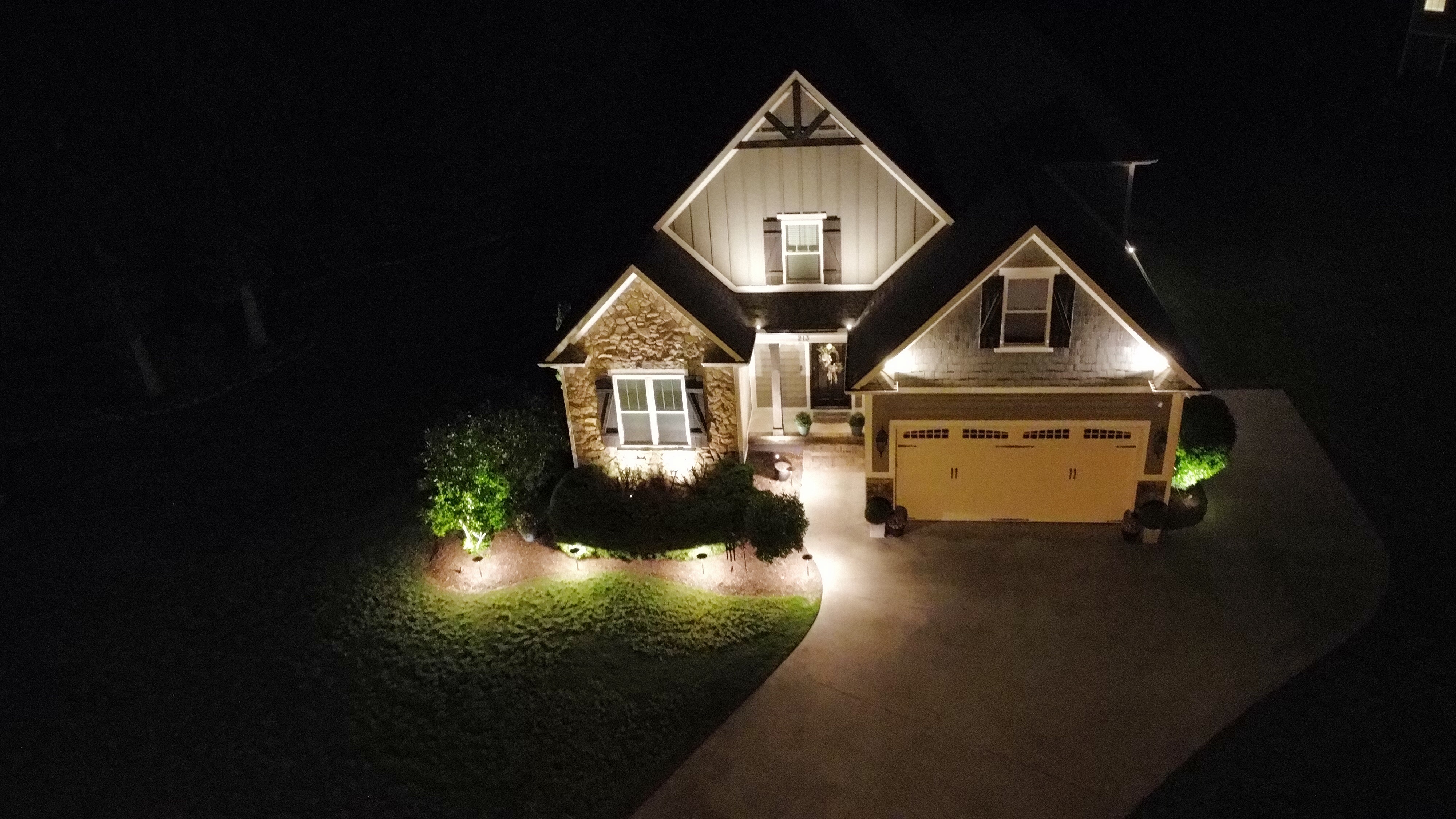 Drone view lighting