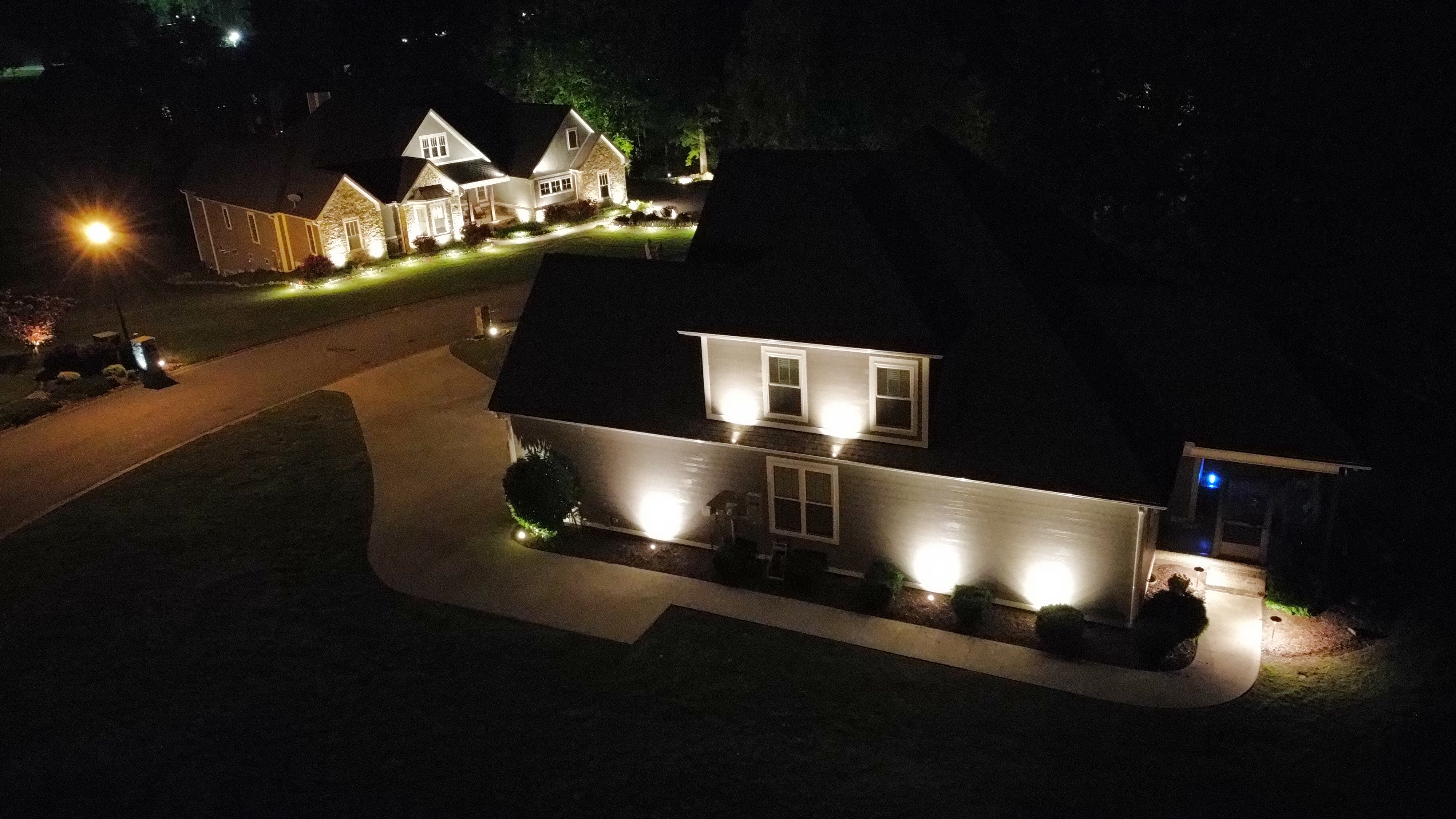 Drone view lighting