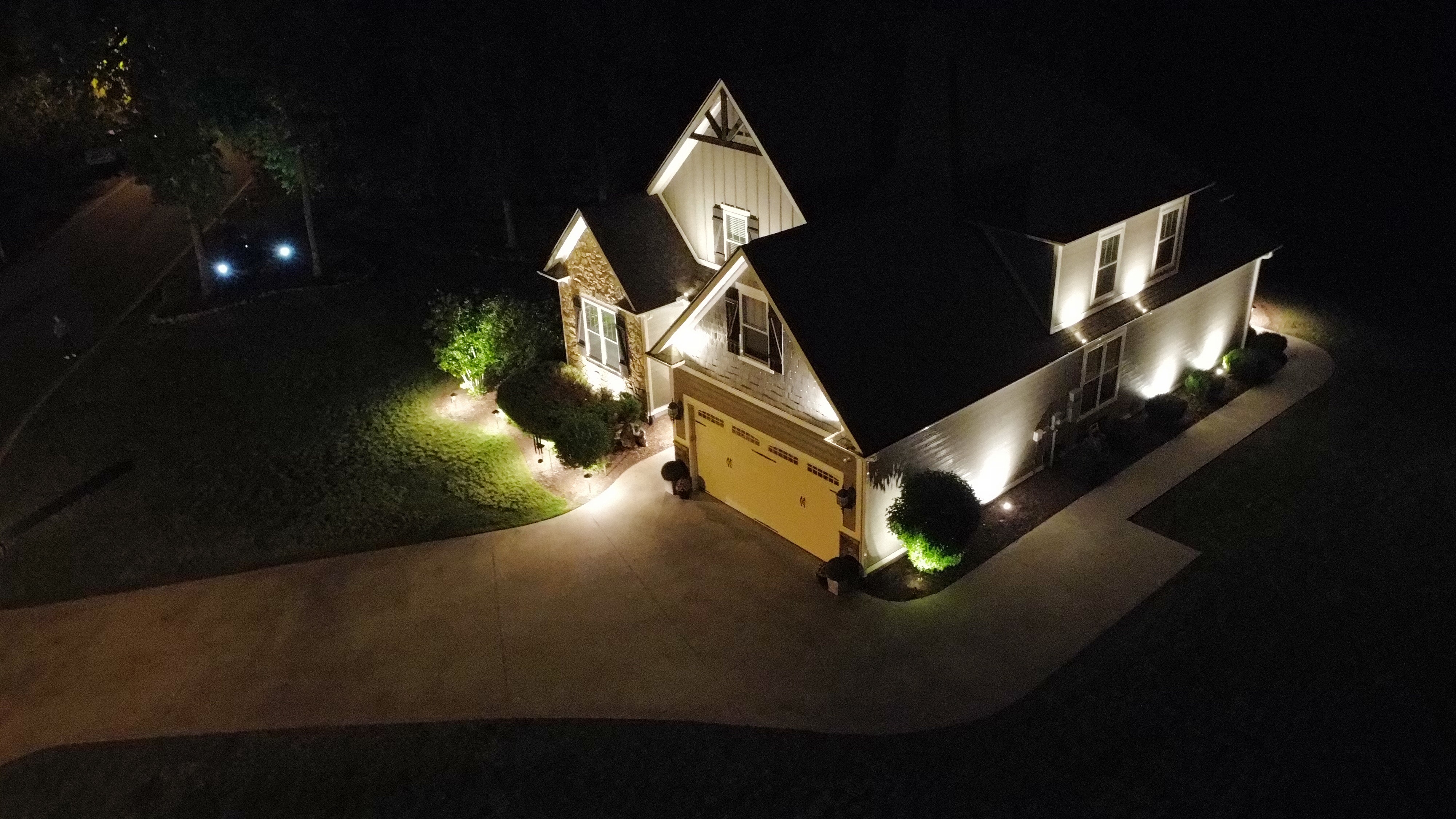 Drone view lighting